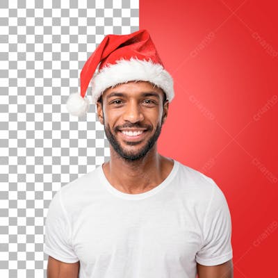 Homem Com Gorro De Natal Psd Editável