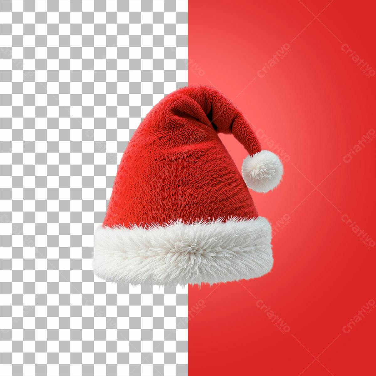 Chapéu Papai Noel Natal PSD Editável