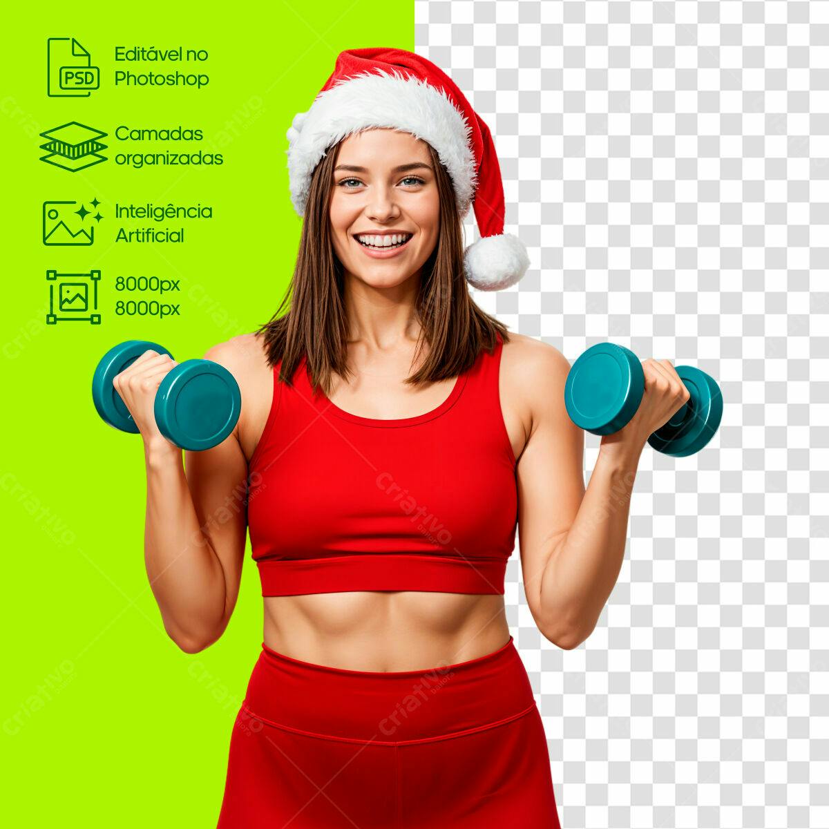 Imagem Fitness Natalina PSD Editável
