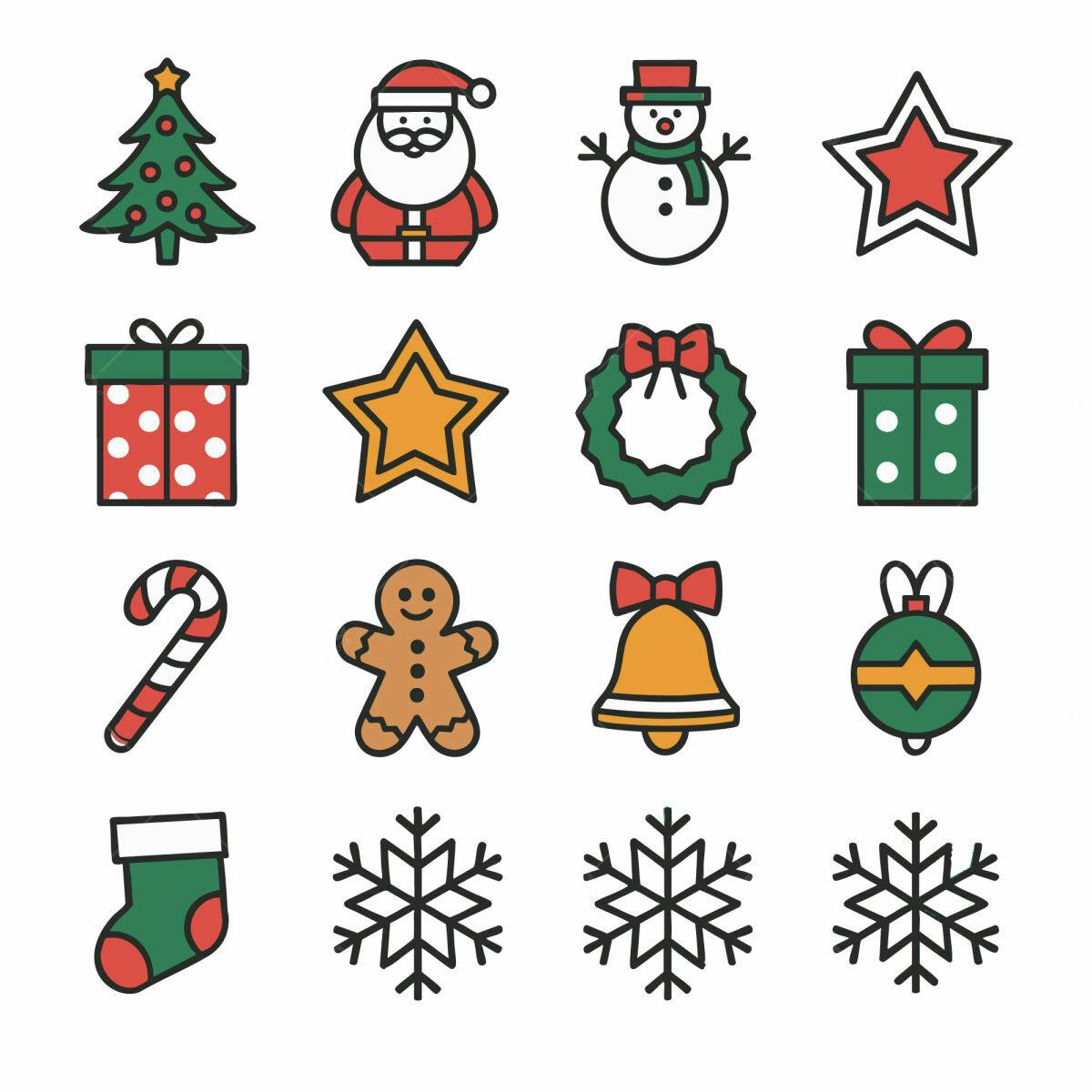 Ícones de Natal PSD Editável