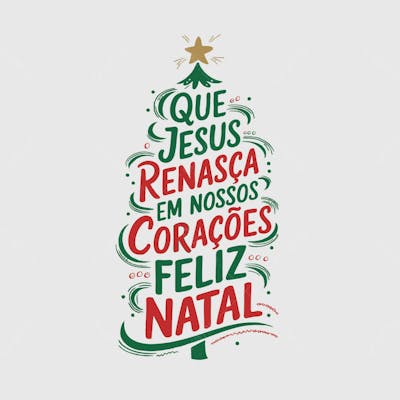 Natal Frase Em Arvore Illustração Vetor