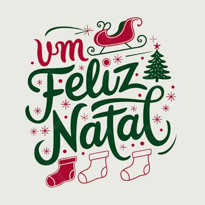 Um Feliz Natal Vector Illustração