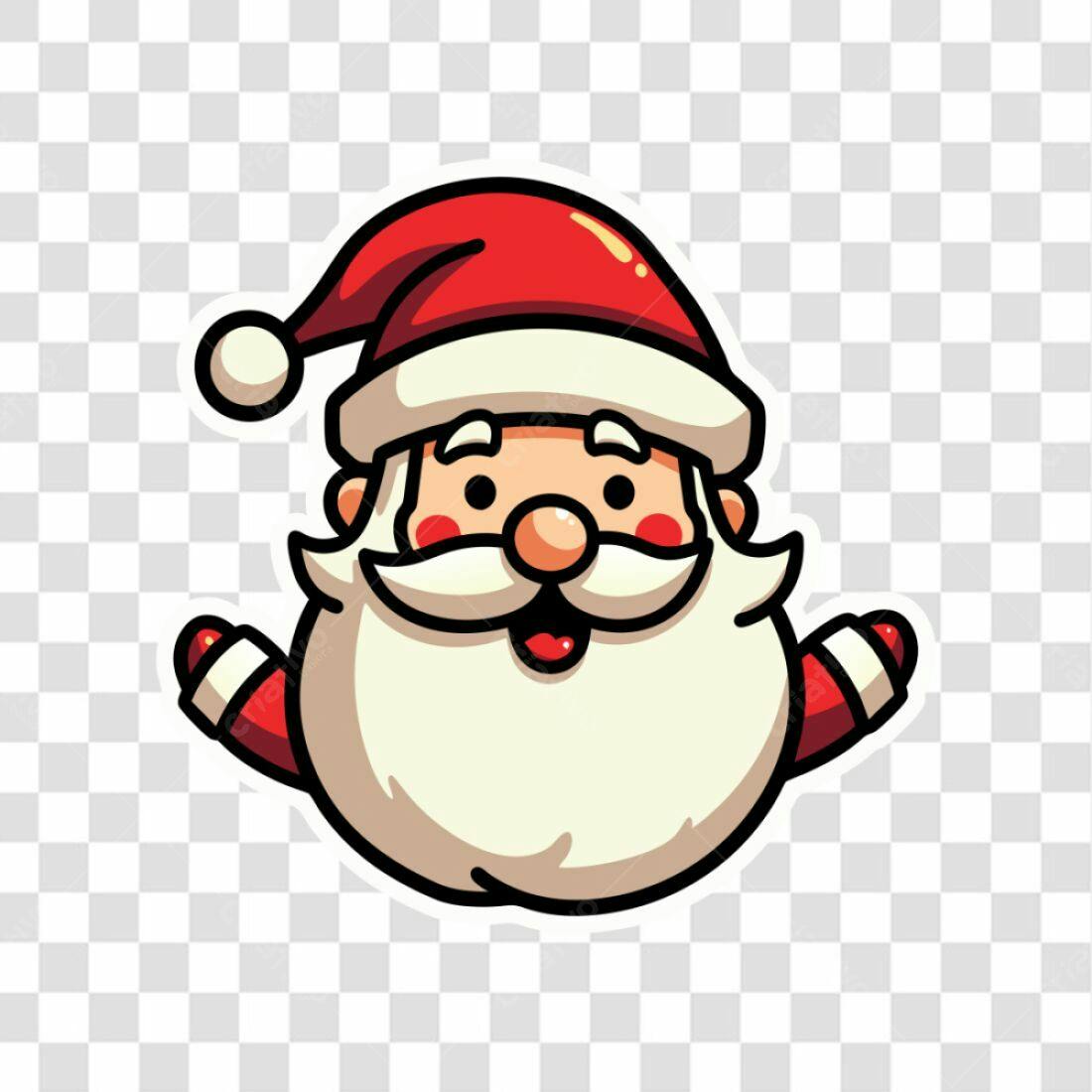 Icone Natal Papai Noel PNG com fundo transparente