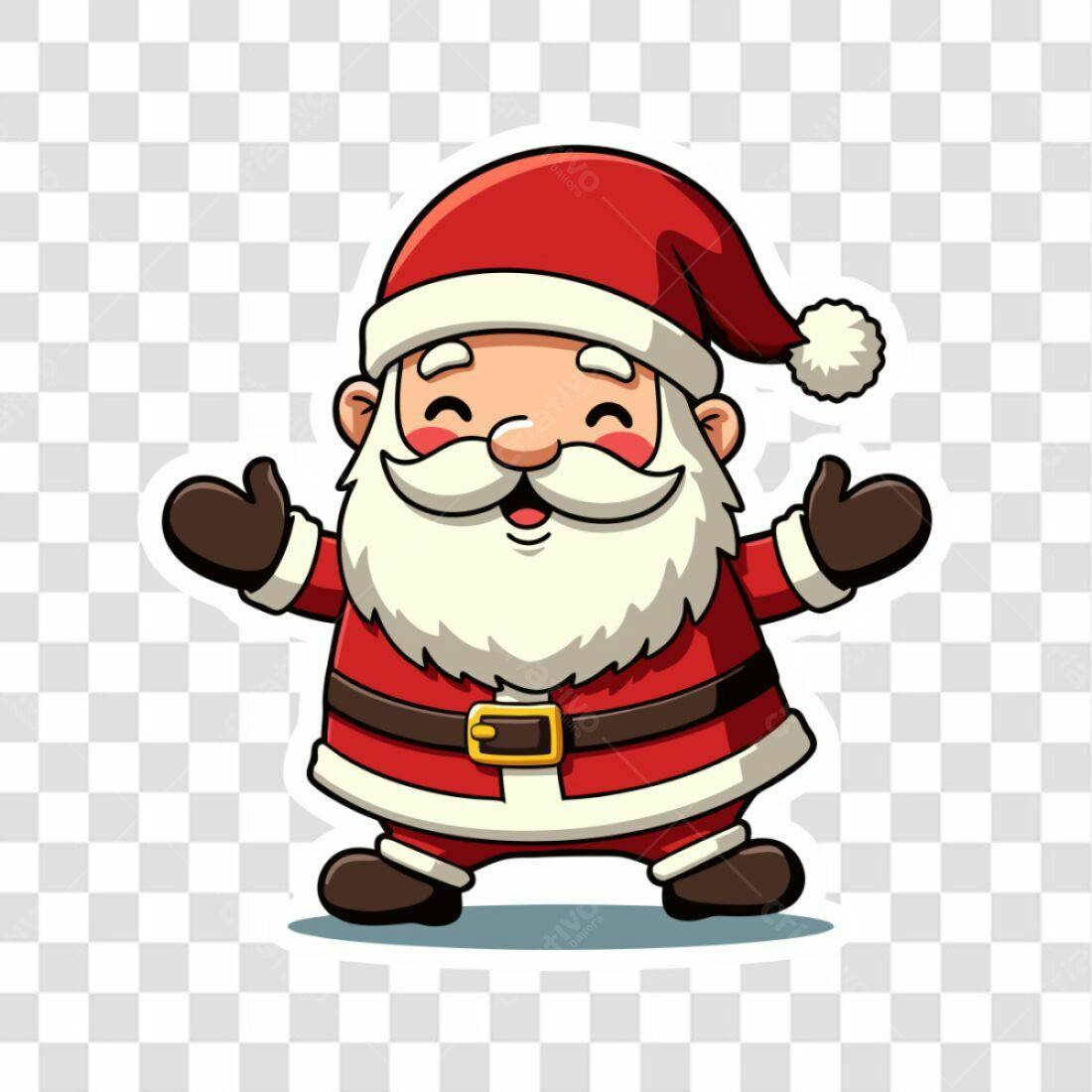 Icone Natal Papai Noel PNG com fundo transparente