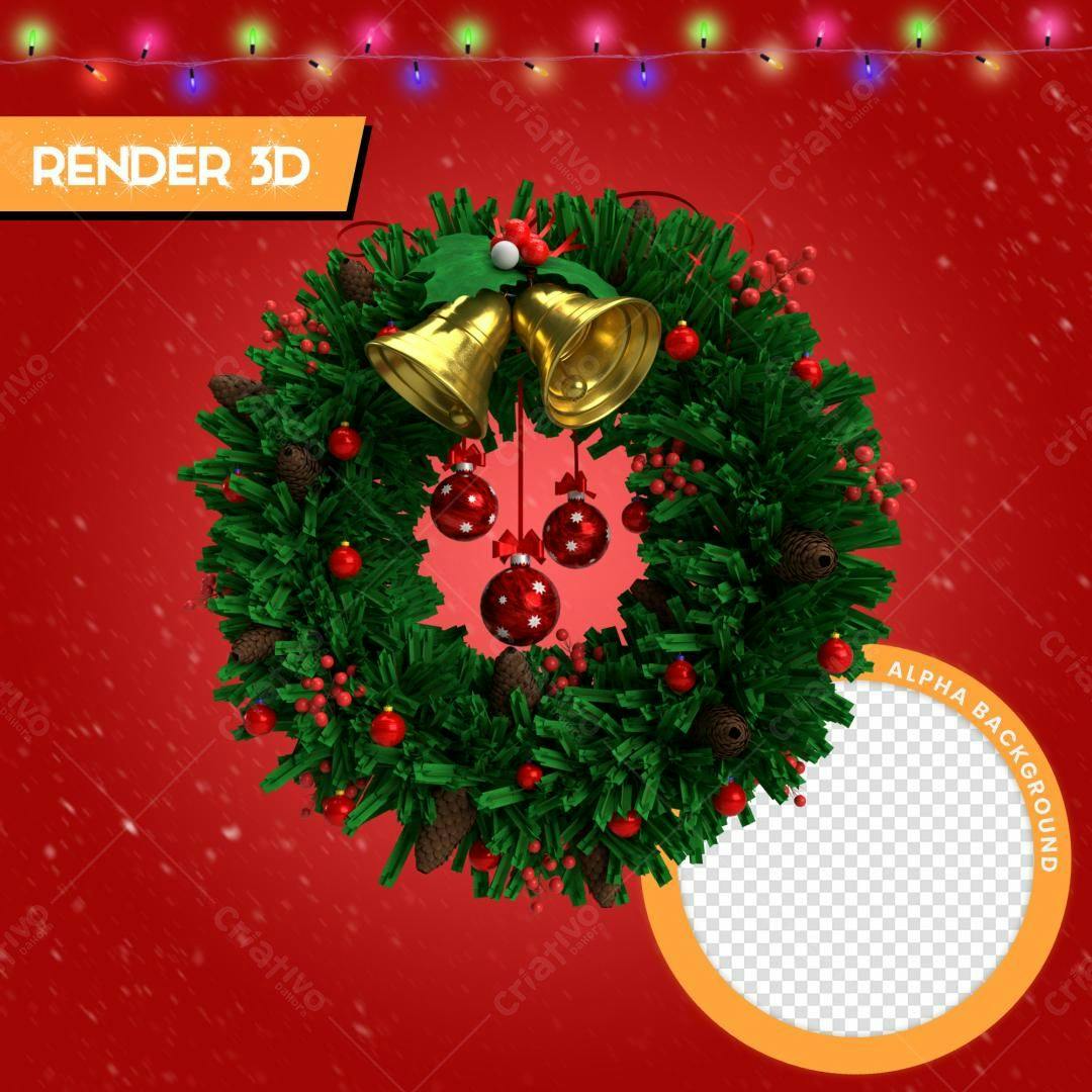 Coroa de Natal PSD Editável