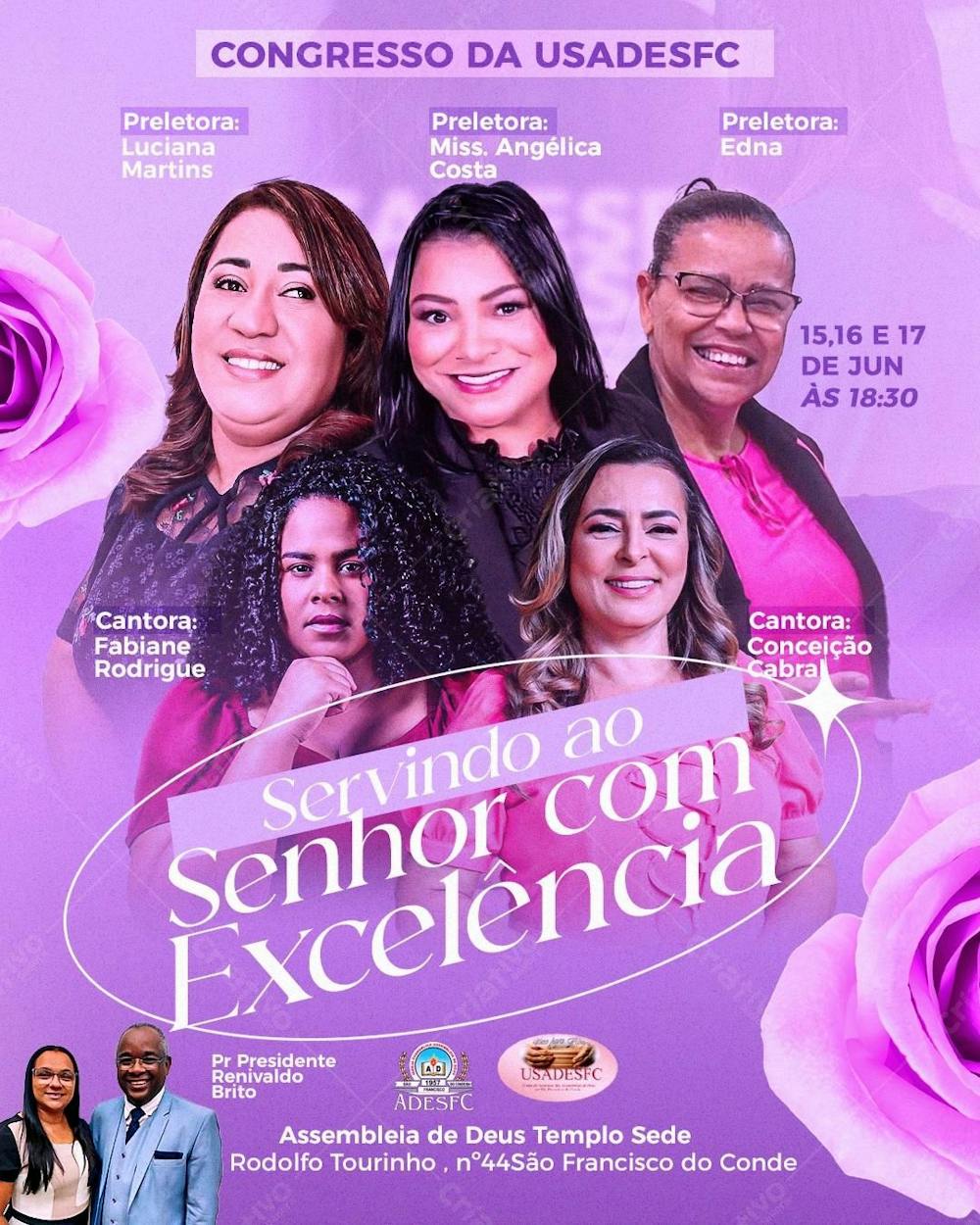 Flyer Gospel - Congresso De Mulheres