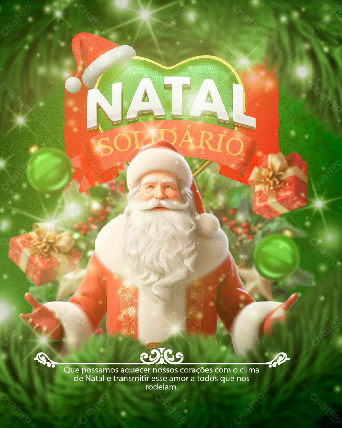 Flyer Natal Solidário PSD Editável