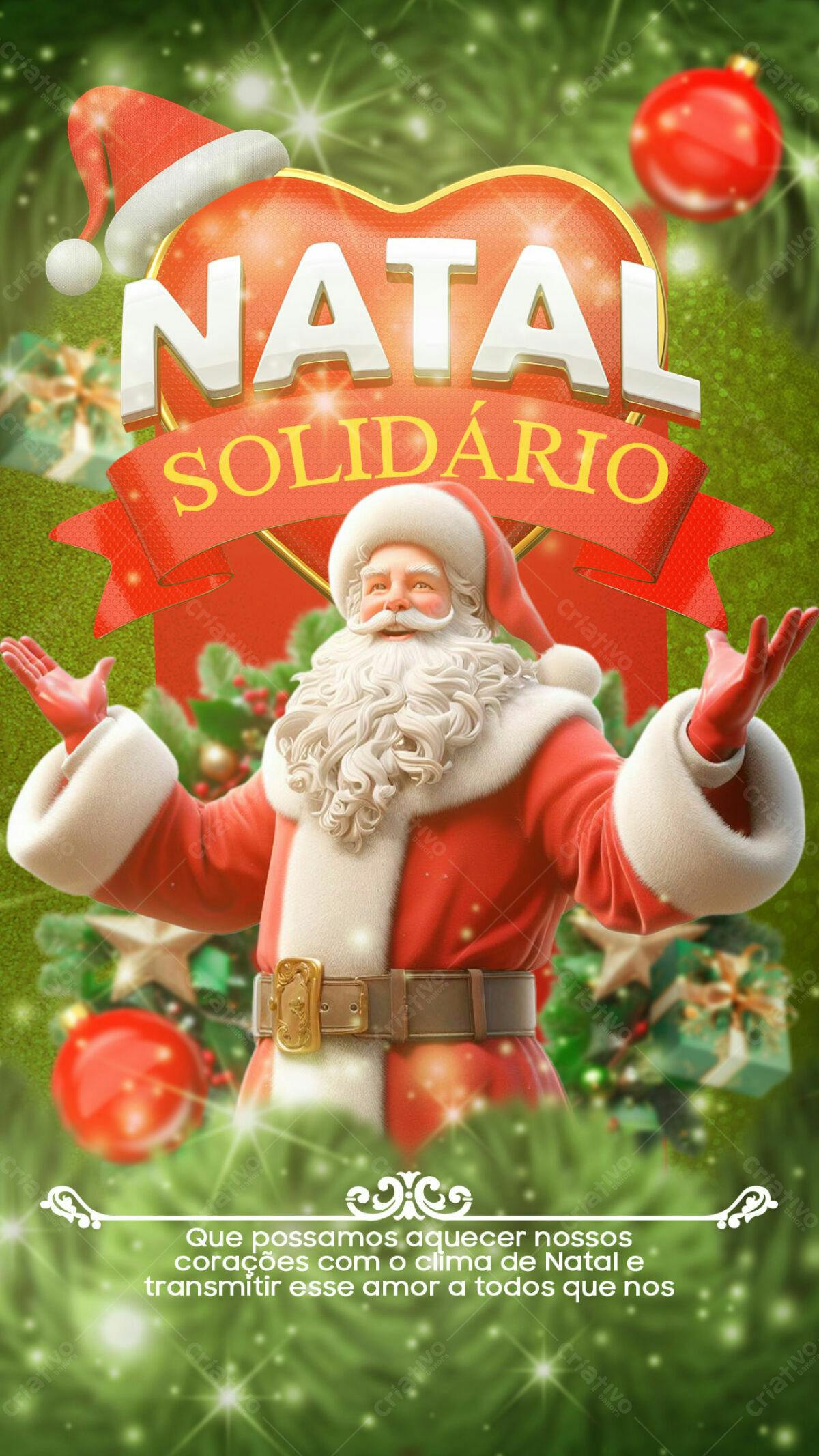 Flyer Natal Solidário PSD Editável