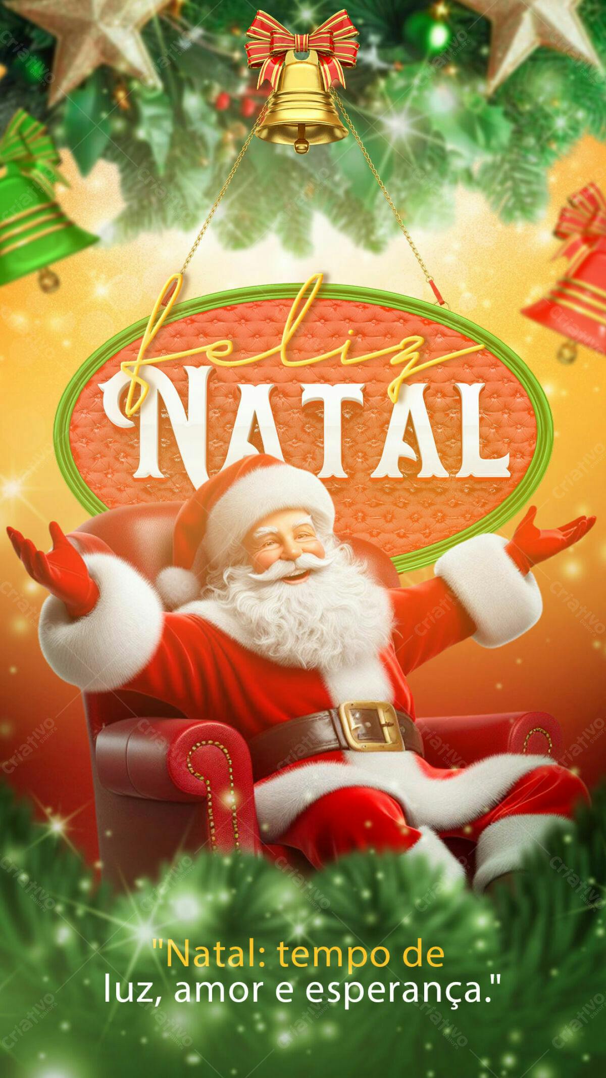Flyer Natalino com Papai Noel PSD Editável