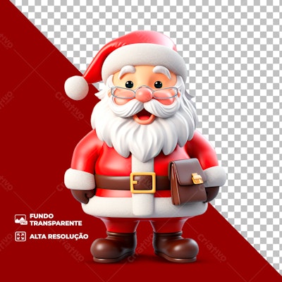 Icone Papai Noel Natal PNG com fundo transparente