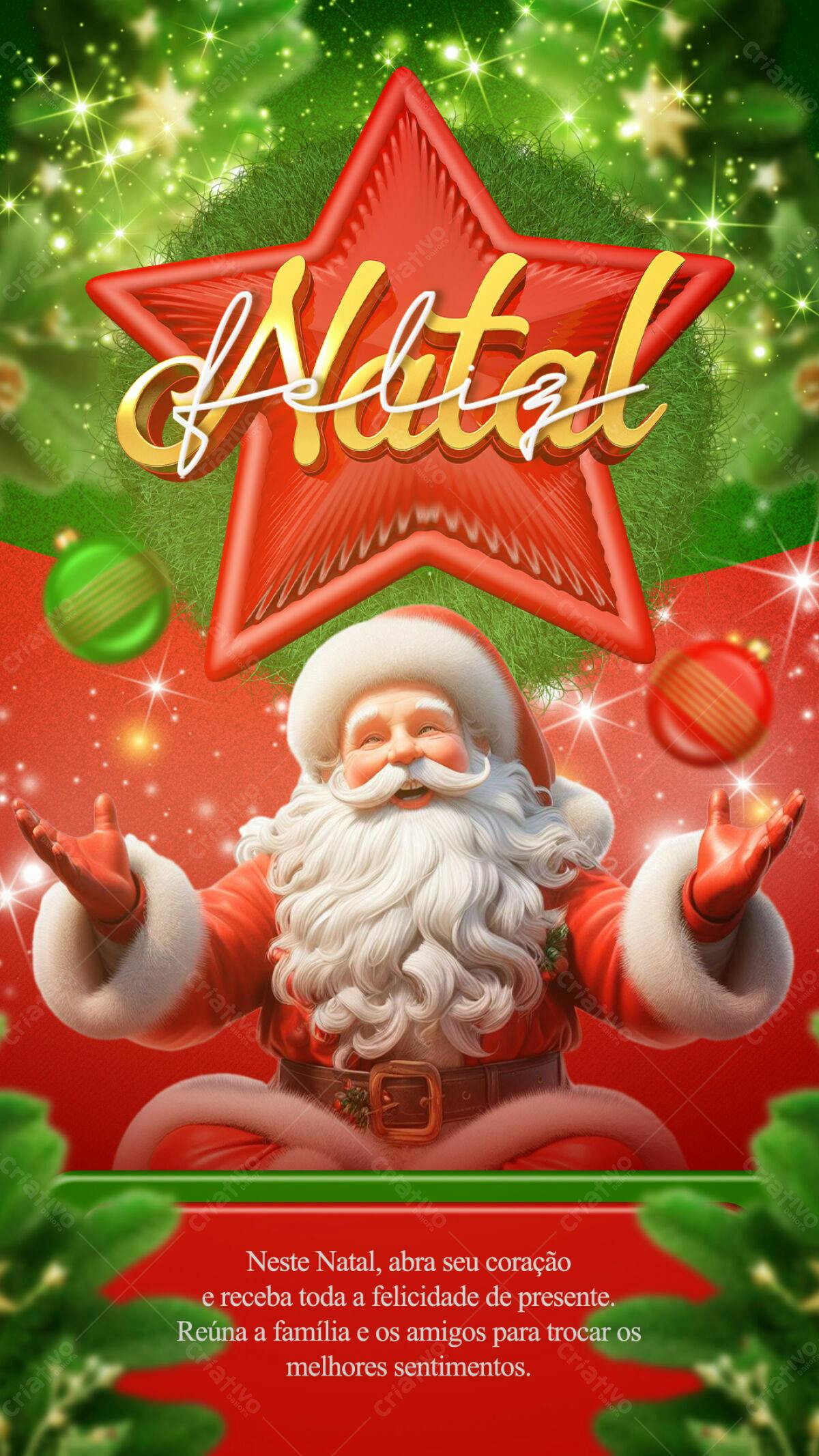Flyer Natalino com Papai Noel PSD Editável