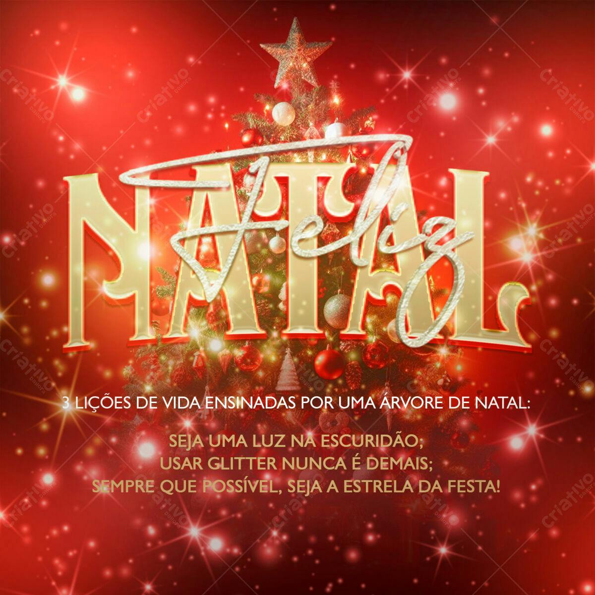 Flyer Feliz Natal PSD Editável
