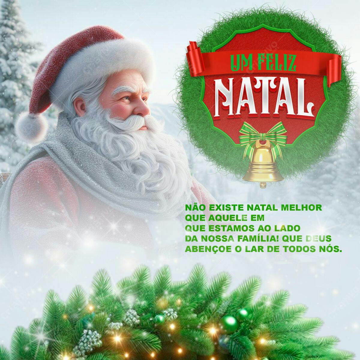 Flyer Natalino com Papai Noel PSD Editável