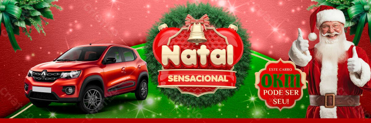 Banner Natal Sensacional com Carro 0km PSD Editável