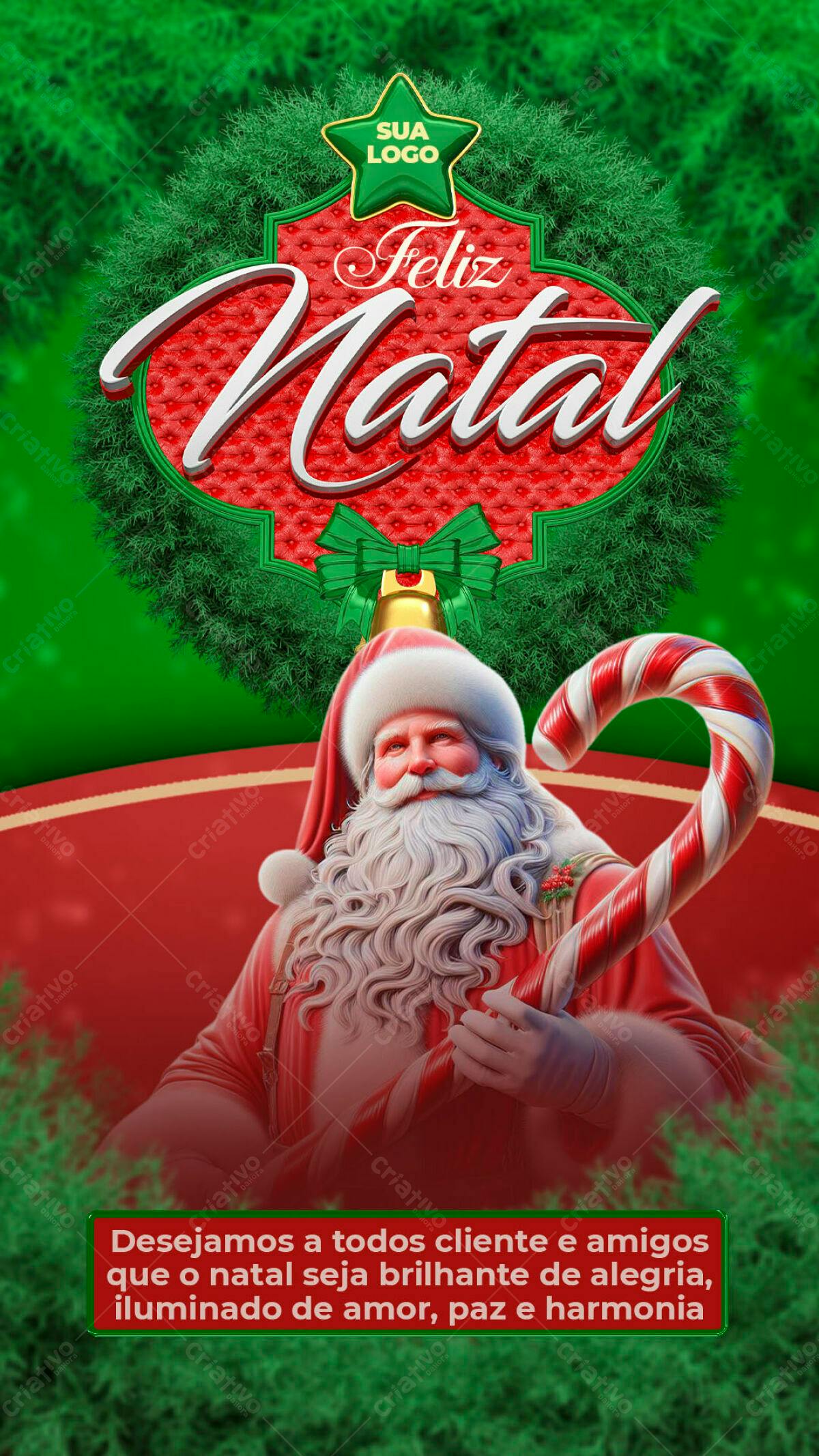 Flyer Natalino com Papai Noel PSD Editável