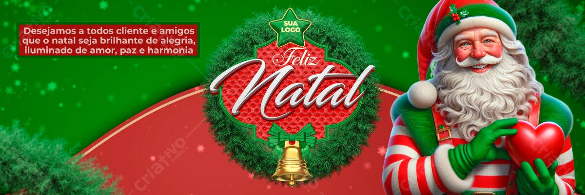 Banner Feliz Natal PSD Editável