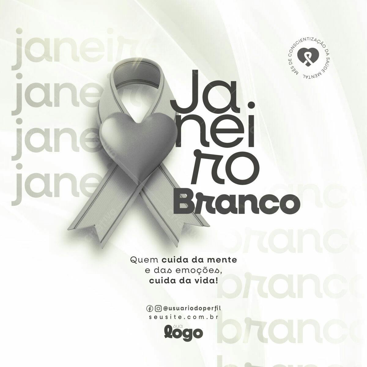 Post Janeiro Branco PSD Editável