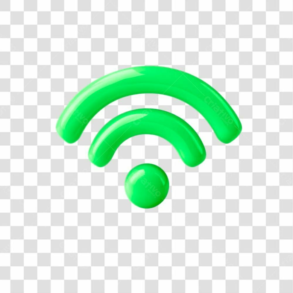 Png Icon Wifi 3D Verde Claro Em Degradê