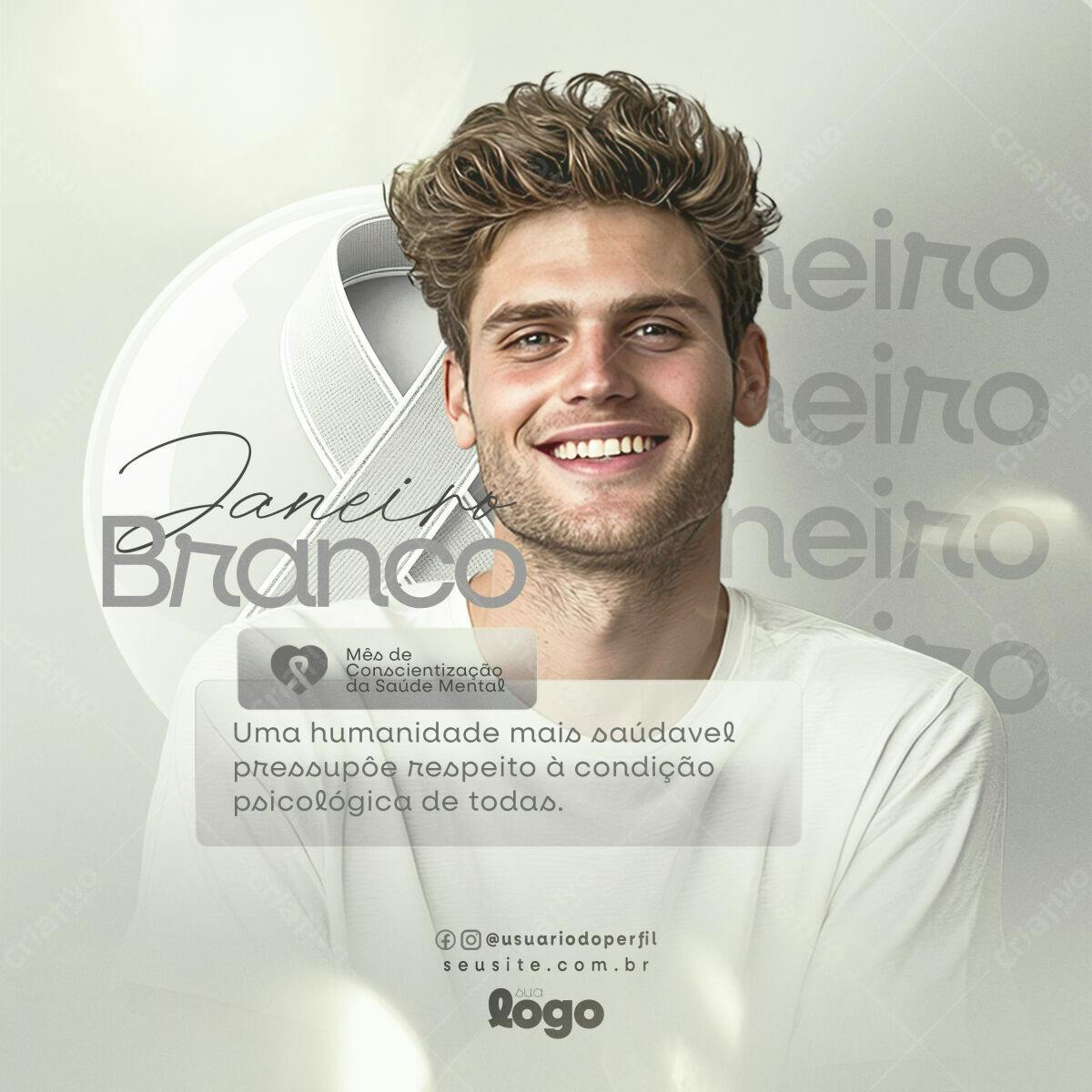 Post Janeiro Branco PSD Editável
