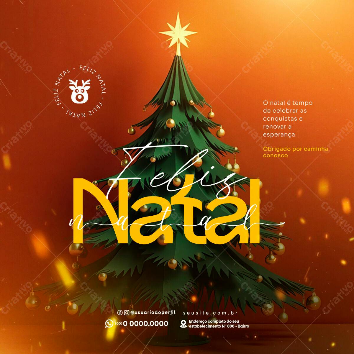 Postagem Natalina PSD Editável