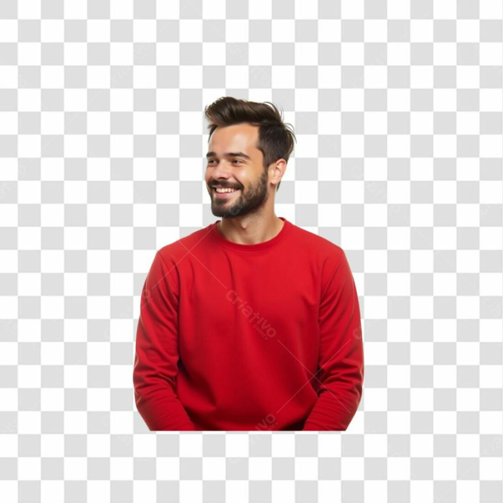 Homem Com Blusa Vermelha Png Transparente