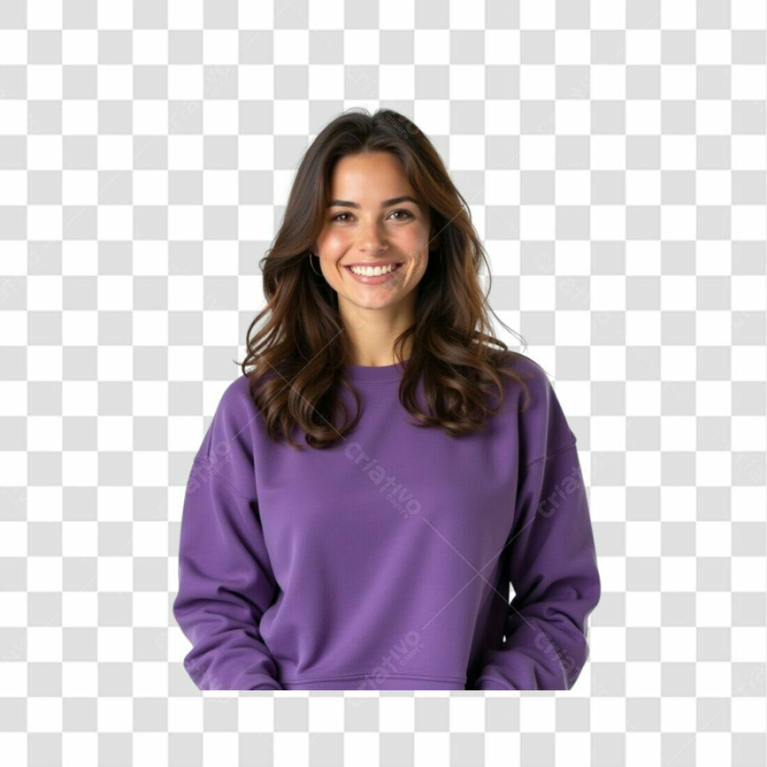 Imagem Mulher Sorrindo PNG com fundo transparente