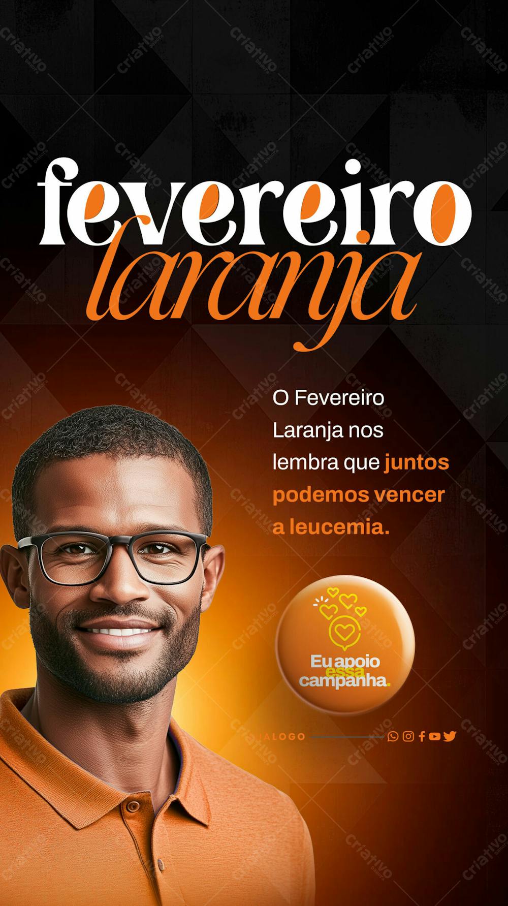 Story Fevereiro Laranja Juntos Podemos Vencer