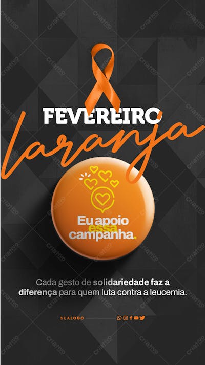 Story Fevereiro Laranja Solidariedade Faz A Diferença