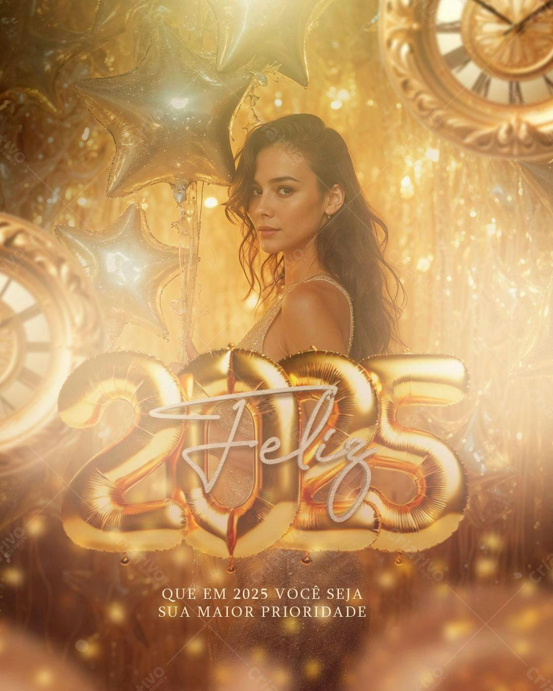 Flyer Ano Novo 2025 PSD Editável