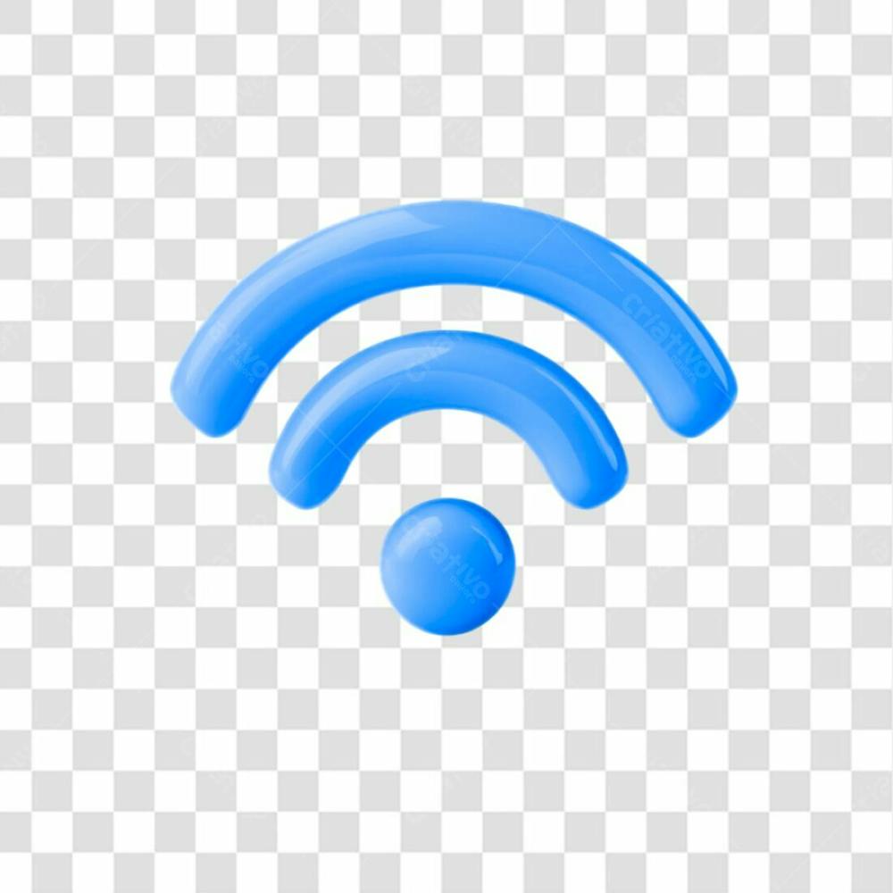 Png Icon Wifi 3D Azul Claro Em Degradê