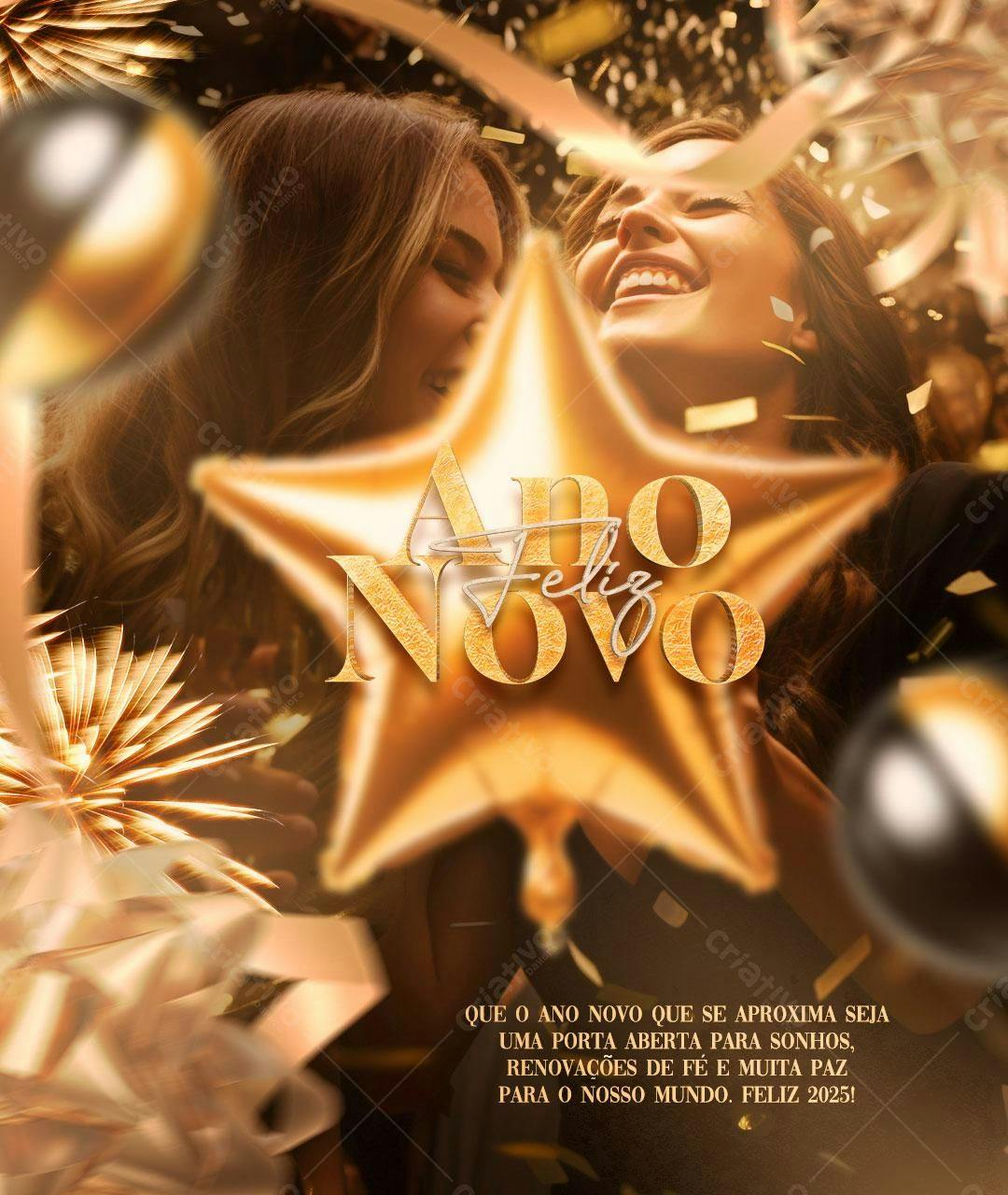 Flyer para Ano Novo PSD Editável