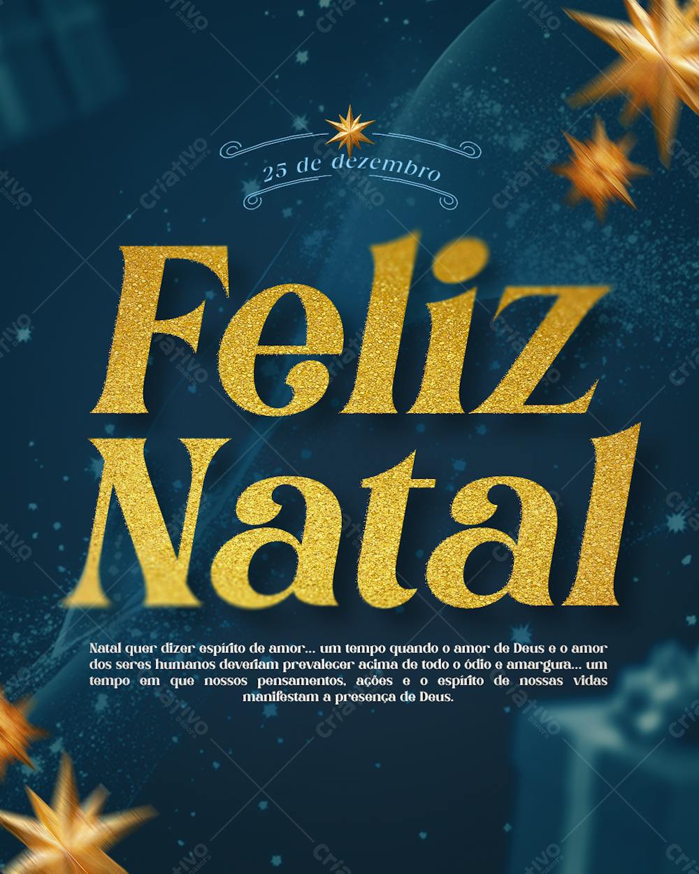 Social Media Para Natal Com A Cor Azul Também Funciona