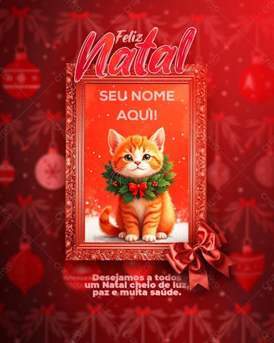 Mensagem  De Natal Com Quadro Comemorativo