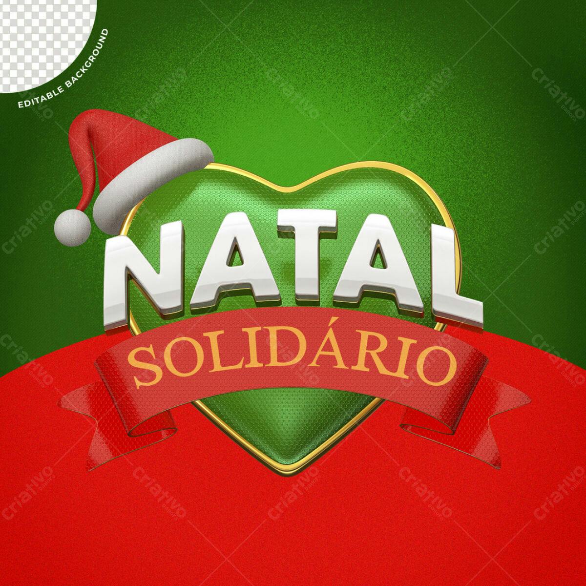 Postagem Natal Solidário PSD Editável