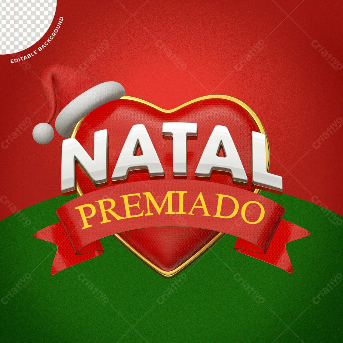 Postagem de Mídias Sociais Natal Premiado PSD Editável