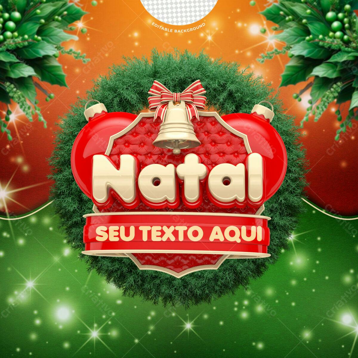 Arte de Natal PSD Editável