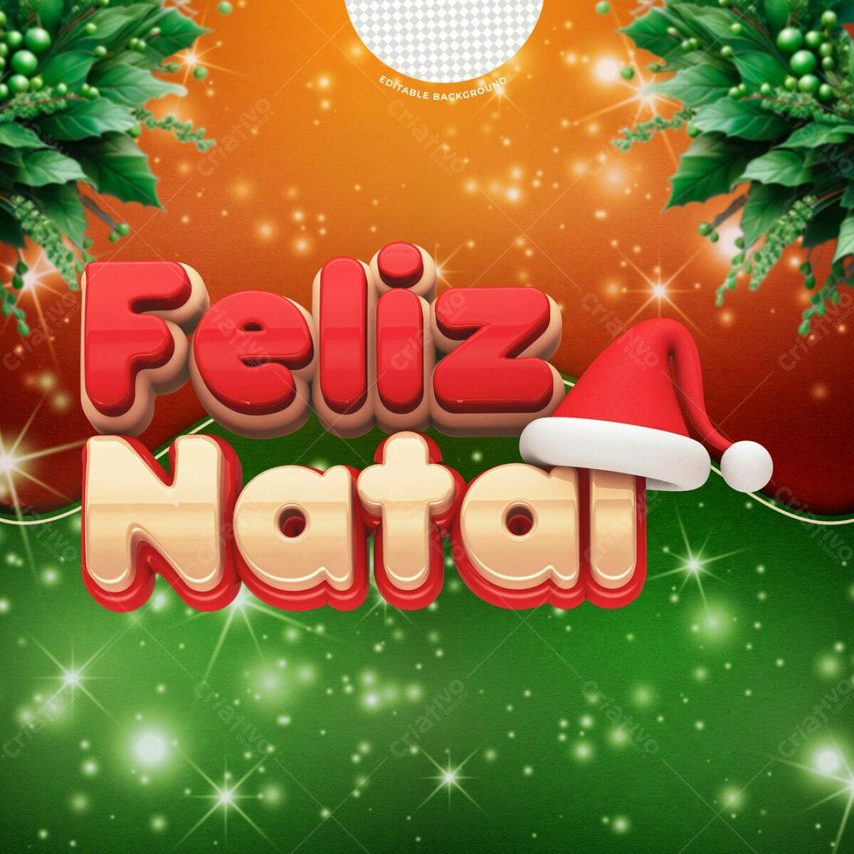 Banner Natalino Feliz Natal PSD Editável