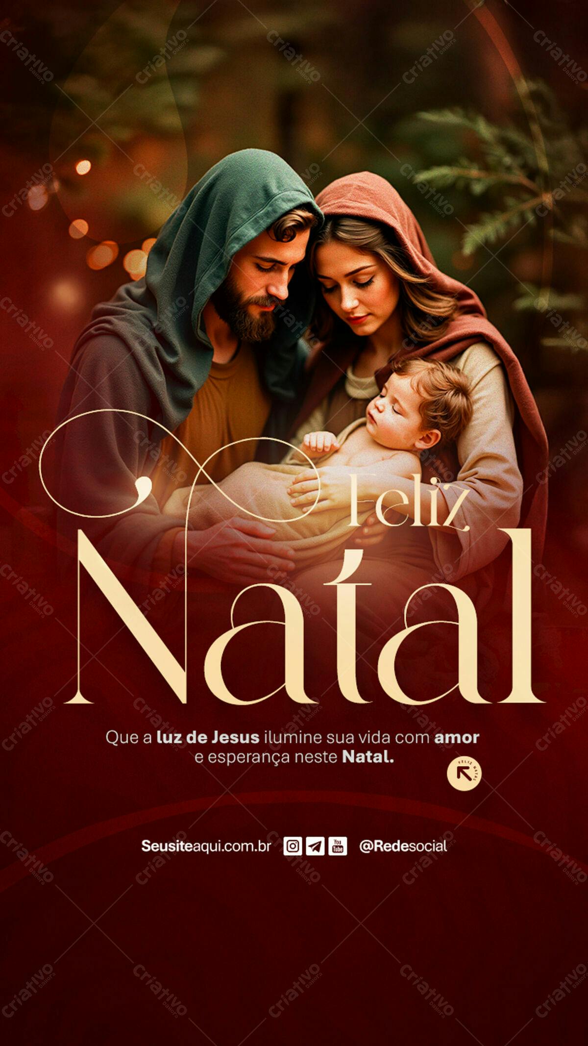 Flyer Natalino Família Sagrada PSD Editável