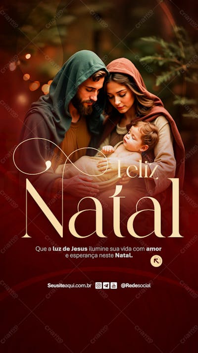 Feliz Natal 25 De Dezembro Social Media Psd Editável