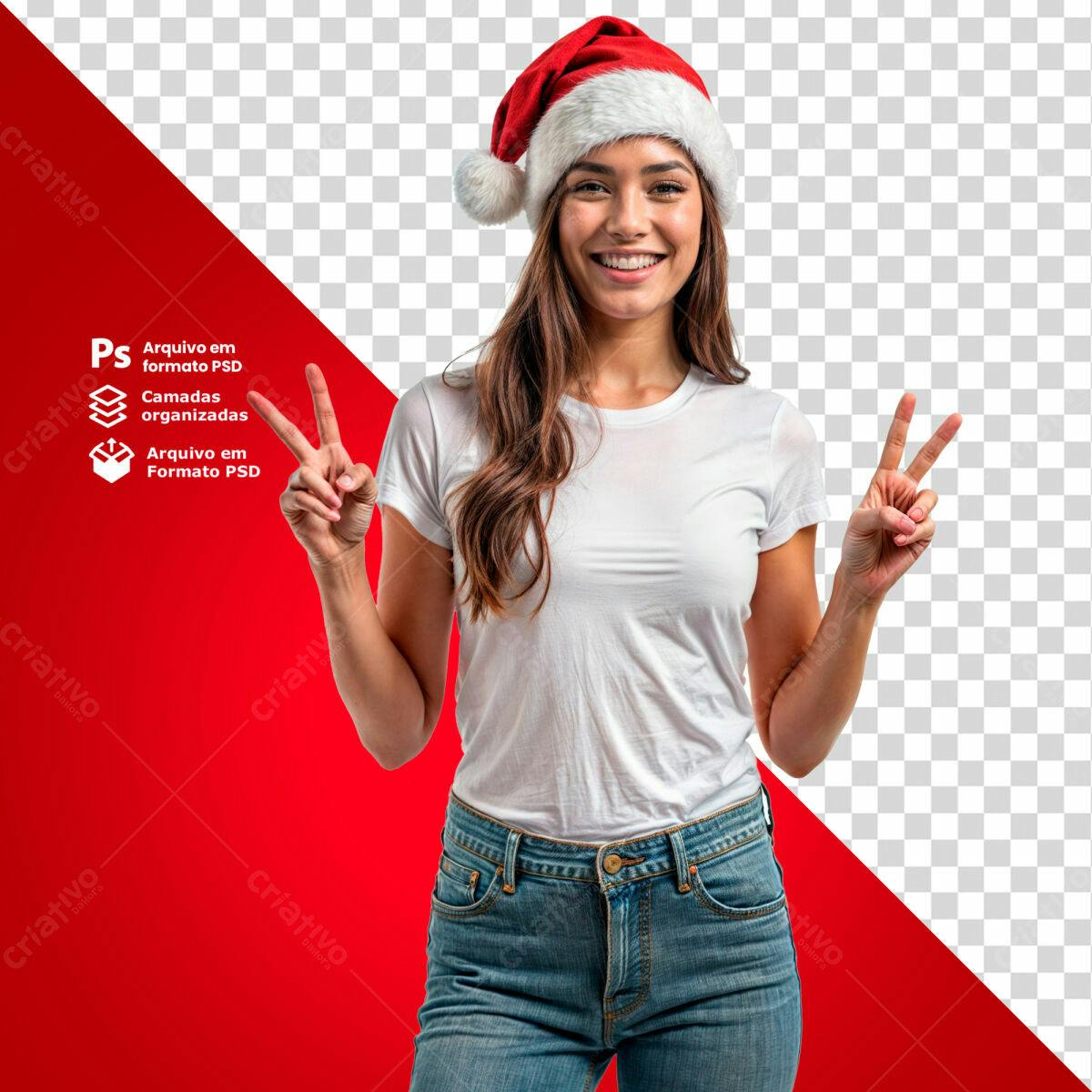 Modelo para Foto de Natal PSD Editável
