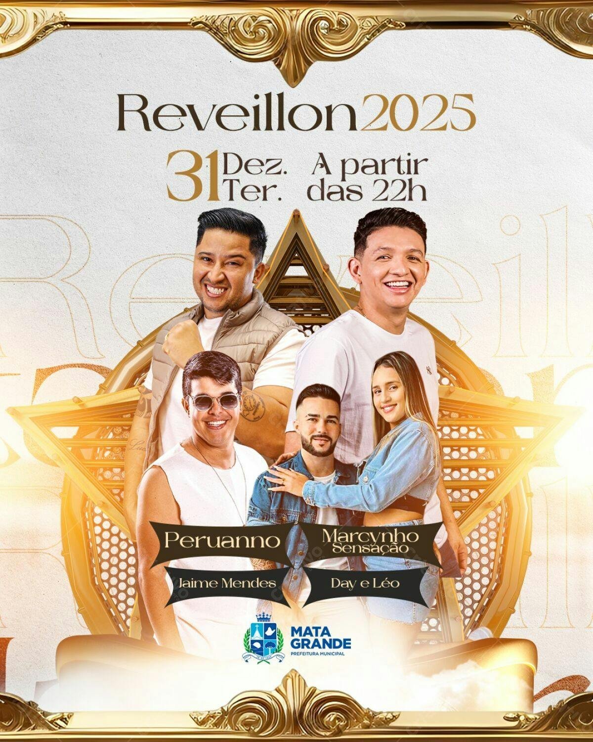 Flyer Réveillon 2025 PSD Editável