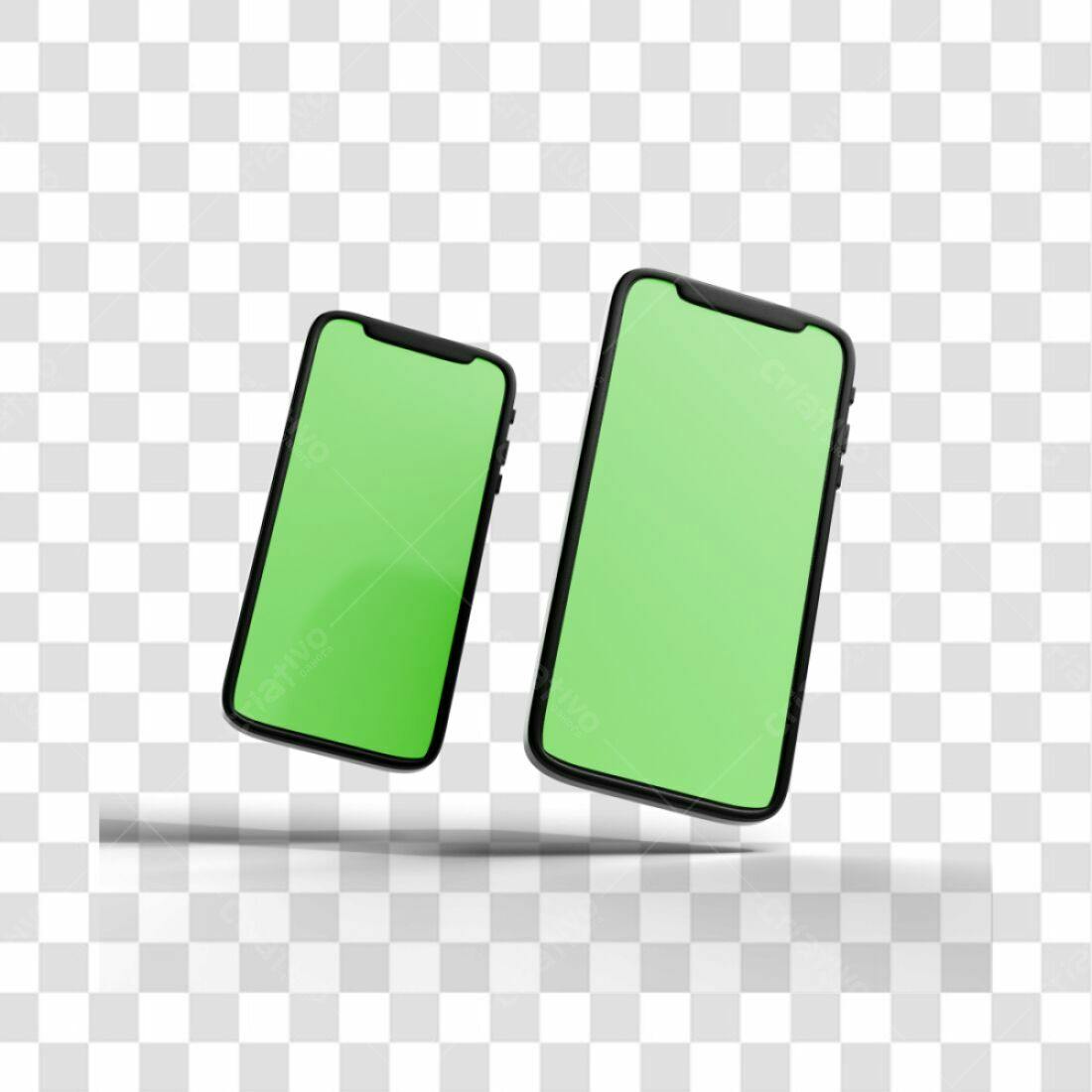 Mockup Smartphones PNG com fundo transparente
