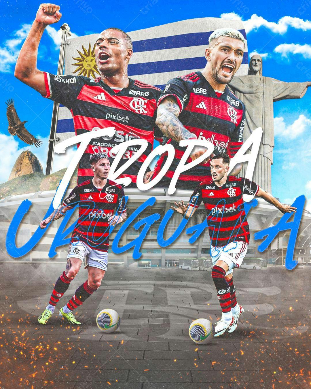 Flyer Copa Uruguai PSD Editável
