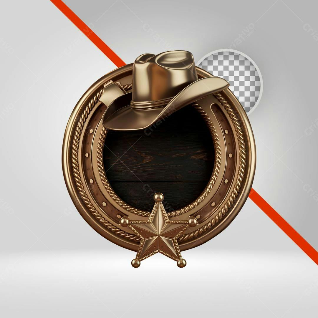 Moldura PNG com fundo transparente tema faroeste