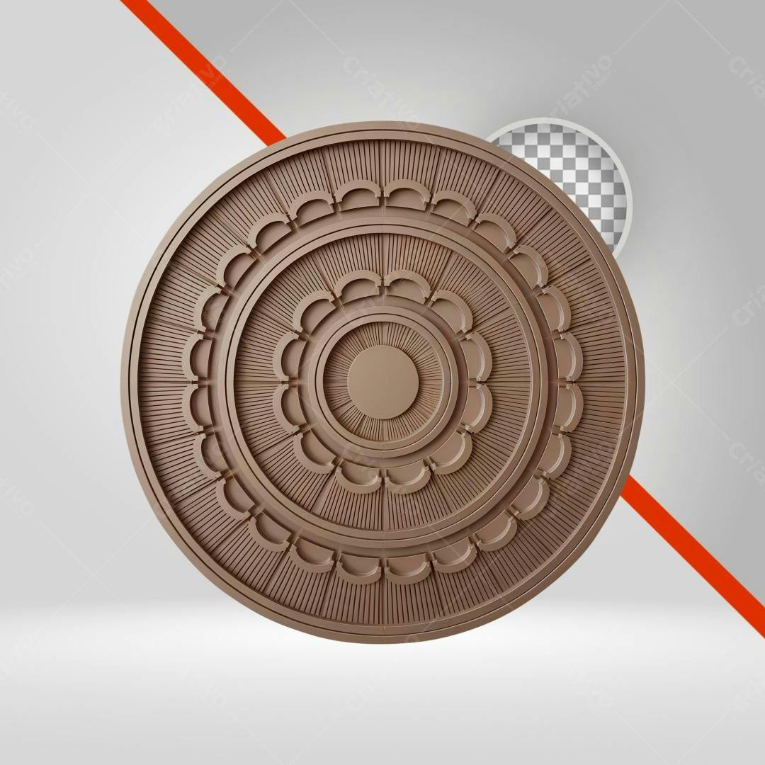 Ícone Mandala Marrom PNG com fundo transparente