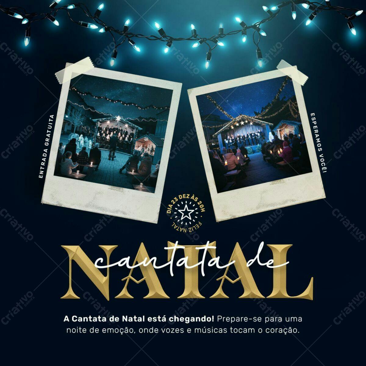 Flyer para Cantata de Natal PSD Editável