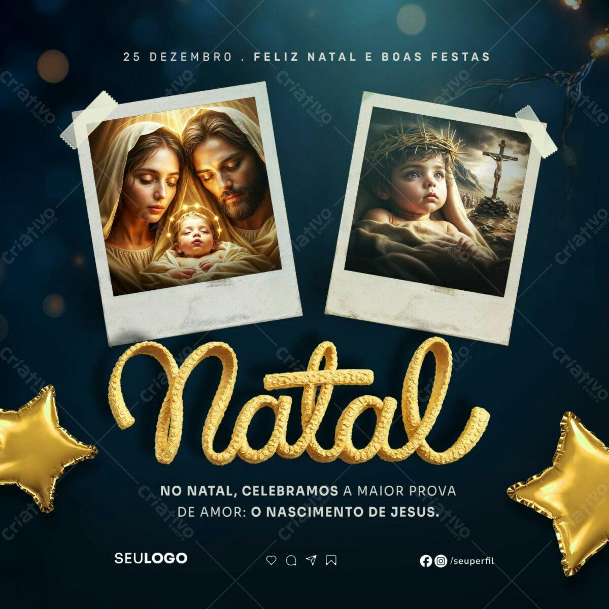 Post para o Natal PSD Editável
