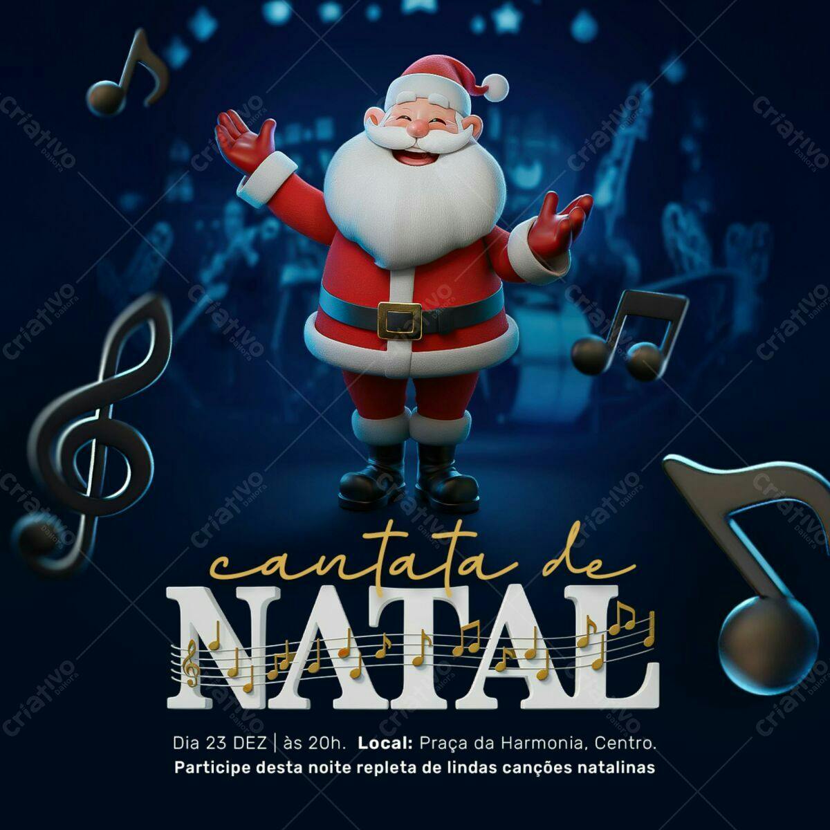 Flyer para Cantata de Natal PSD Editável