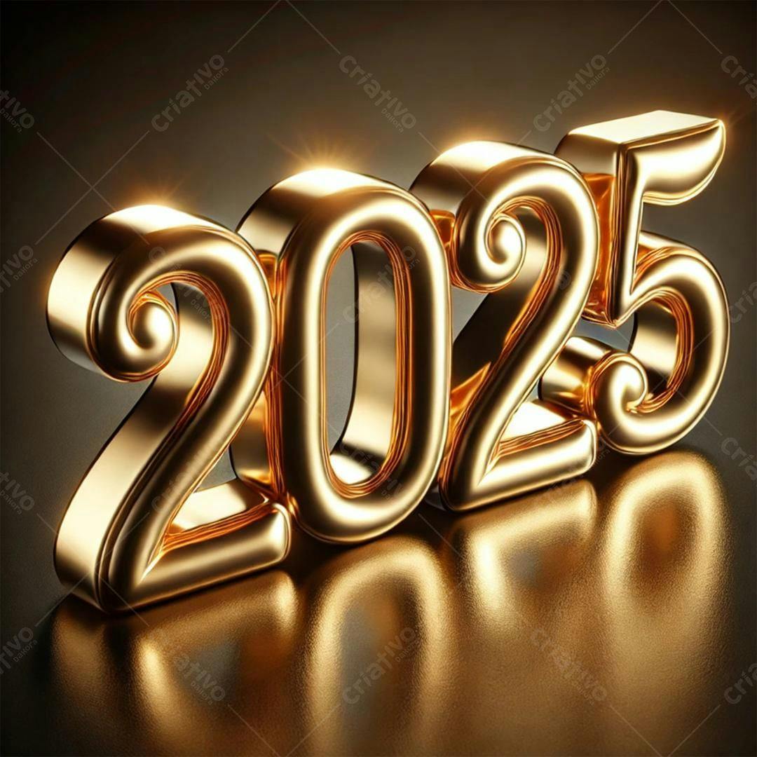 Ano Novo 2025 dourado