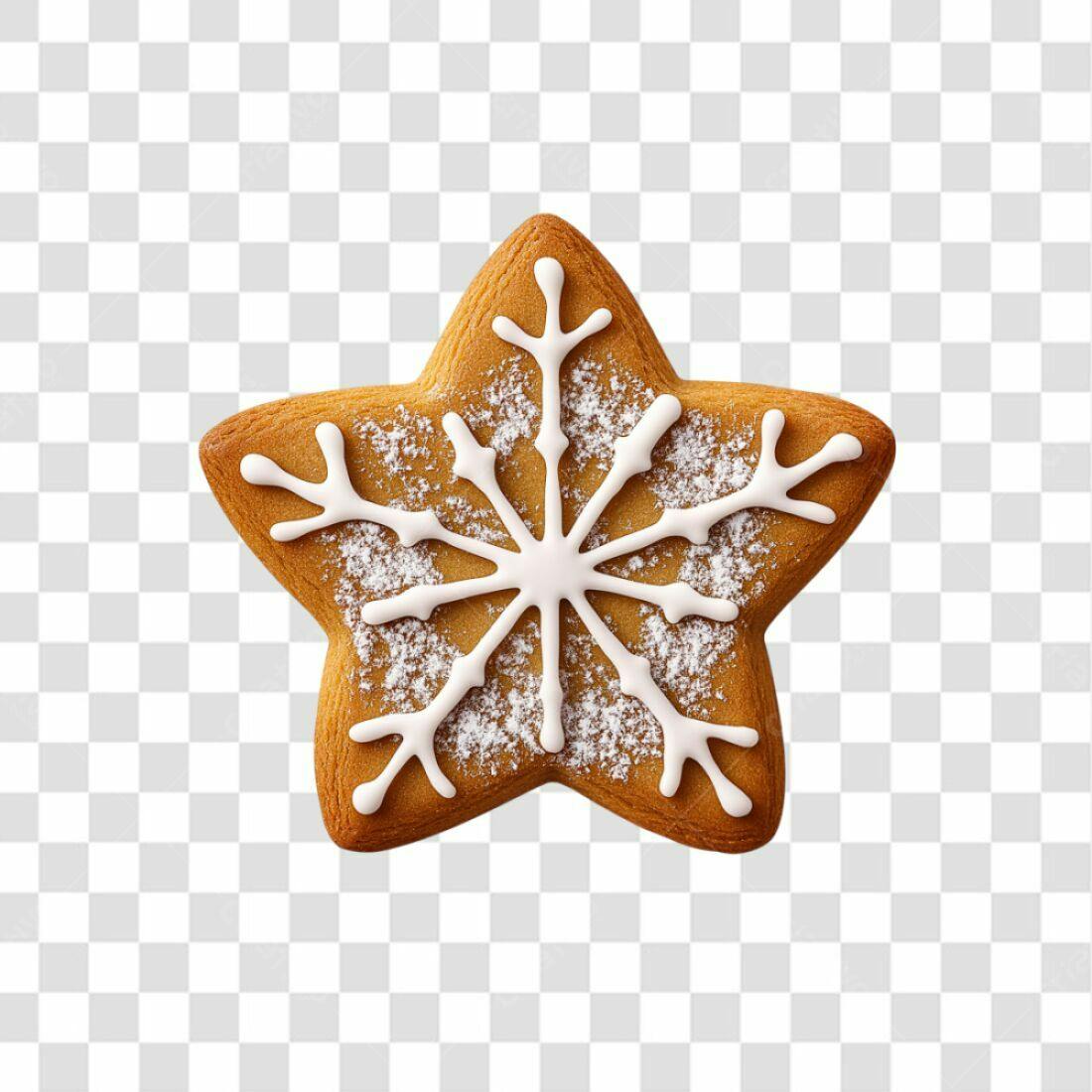 Icone Natalino Estrela Biscoito PNG com fundo transparente